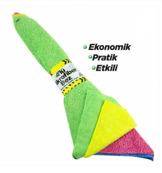 Mikrofiber Bez 25x25 cm ( 4'lü Bağ ) ürün görseli 1