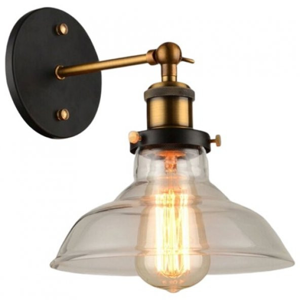 Mylight Retro Bal Camlı Aplik Eskitme 22 cm ürün görseli 1