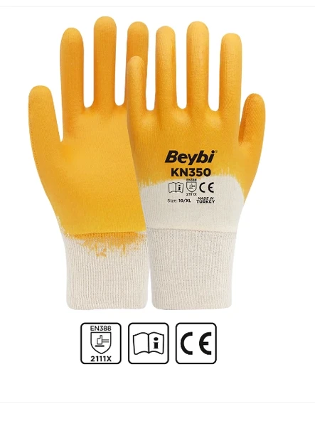 KN-350 İş Eldiveni Nitril Kaplama Pamuk ( 48 Çift ) ürün görseli 1