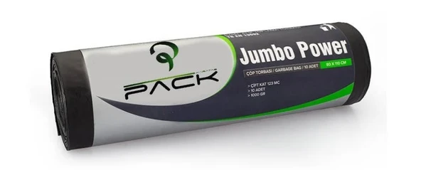 Jumbo Çöp Torbası 1000gr. Boy 80*110 Çöp Torbası 10 adet ürün görseli 1