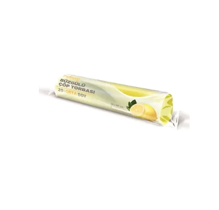 Büzgülü Çöp Torbası Orta Boy Limon Kokulu ( 55x60 ) 20 adet ürün görseli 1