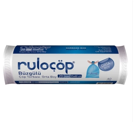 Büzgülü Çöp Torbası Orta Boy Kokusuz(55x60) 50 Rulo ürün görseli 1