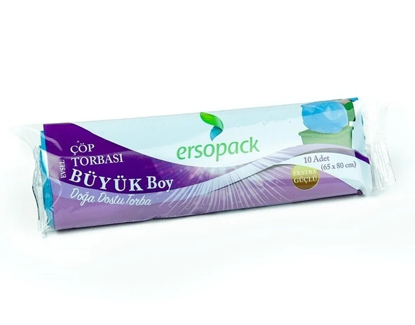 Eko Çöp Poşeti Büyük Boy Siyah 50 Rulo ( 65x80 cm ) 10 adet ürün görseli 1