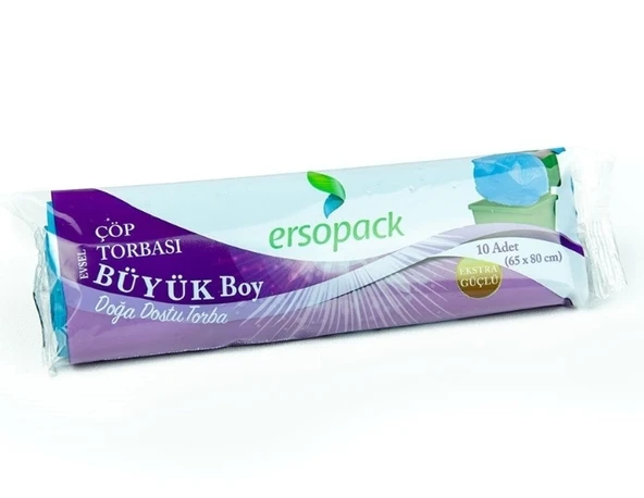 Eko Çöp Poşeti Büyük Boy Mavi 10 Adet ( 65x80 cm ) ürün görseli 1