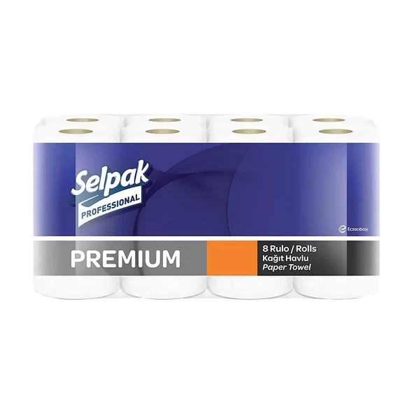SELPAK PROFESSİONAL PREMİUM RULO HAVLU 8Lİ (7900267) ürün görseli 1