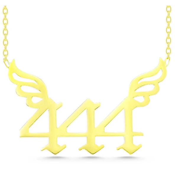 Gümüş Gold 444 Melek Sayısı Kadın Kolye ürün görseli 1