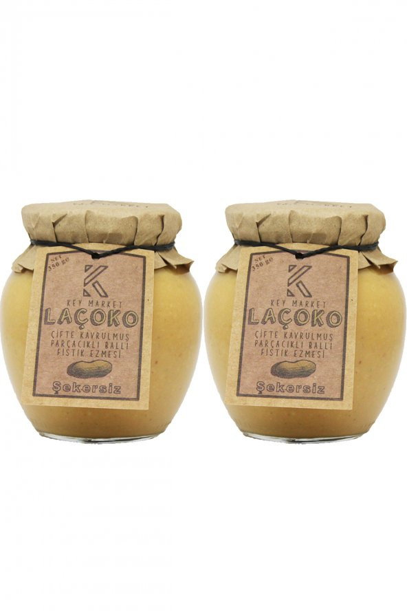 Laçoko Çifte Kavrulmuş Parçacıklı Ballı Fıstık Ezmesi 2 x 350 G ürün görseli 1