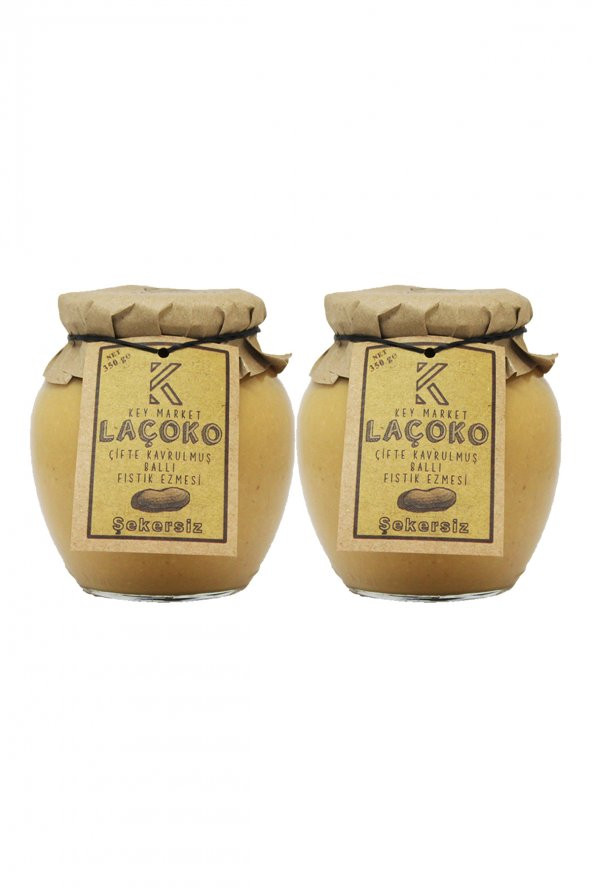 Laçoko Doğal Çifte Kavrulmuş Ballı Yer Fıstığı Ezmesi 2 x 350 G ürün görseli 1