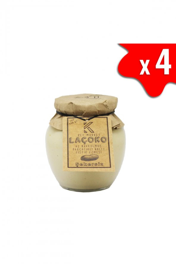 Laçoko Doğal Az Kavrulmuş Parçacıklı Ballı Fıstık Ezmesi 1400 G ürün görseli 1