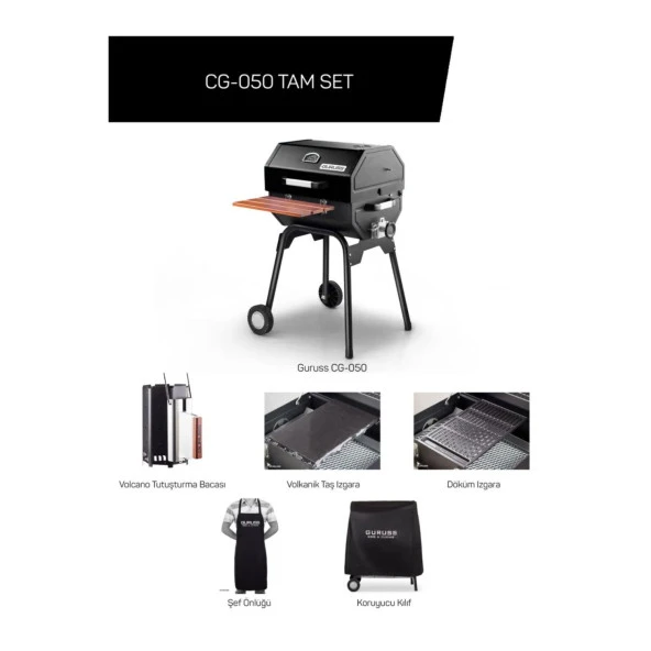 ReHome Guruss Cg050 Kömürlü Barbekü Mangal Tam Set ürün görseli 1