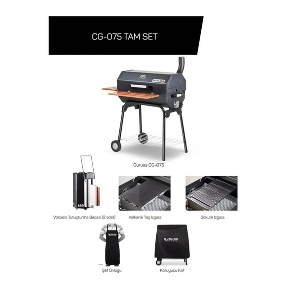 ReHome Guruss Cg075 Kömürlü Barbekü Mangal Tam Set ürün görseli 1