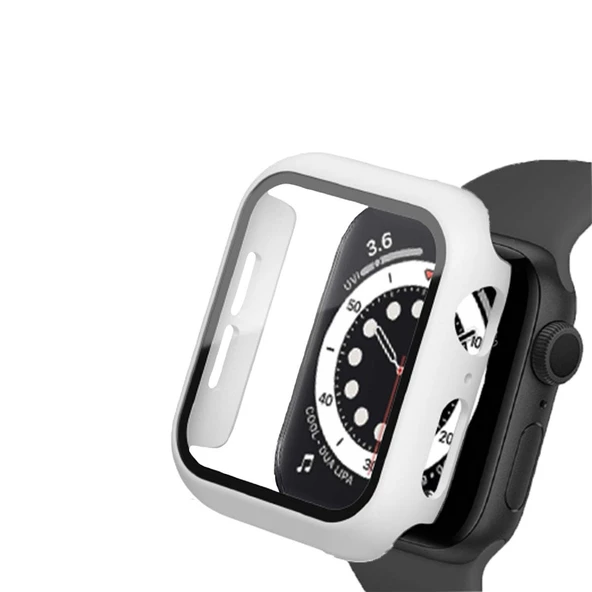 BİNANO APPLE WATCH 8 41MM SENSE KASA VE EKRAN KORUYUCU BEYAZ ürün görseli 1