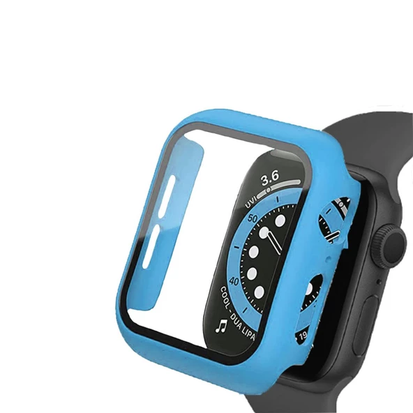 BİNANO APPLE WATCH 8 45MM SENSE KASA VE EKRAN KORUYUCU AÇIK MAVİ ürün görseli 1