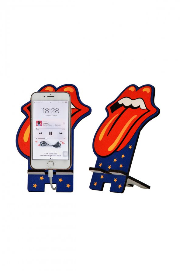 Rockn Roll Tasarım Ahşap Telefon Standı ürün görseli 1