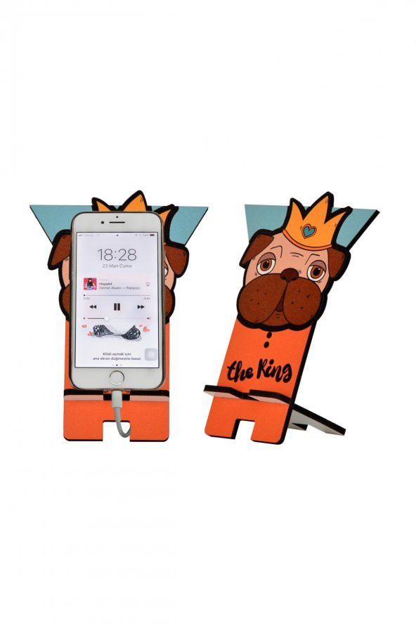 The King Tasarım Ahşap Telefon Standı ürün görseli 1