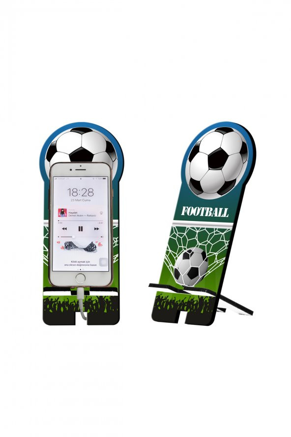 Futbol Tasarım Ahşap Telefon Standı ürün görseli 1