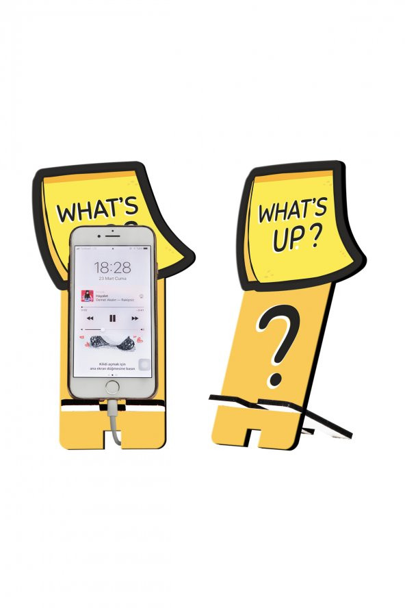 Whats Up Tasarım Ahşap Telefon Standı ürün görseli 1