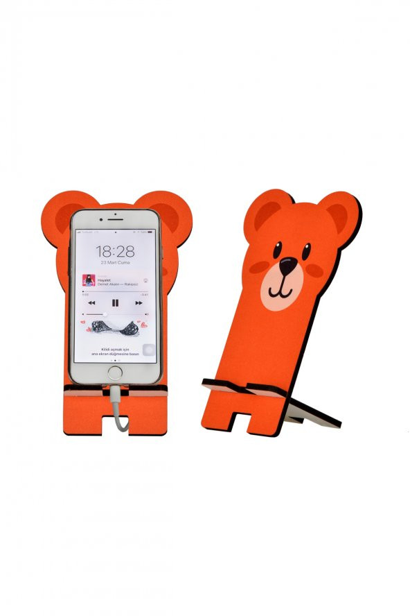 Ayıcık Tasarım Ahşap Telefon Standı ürün görseli 1