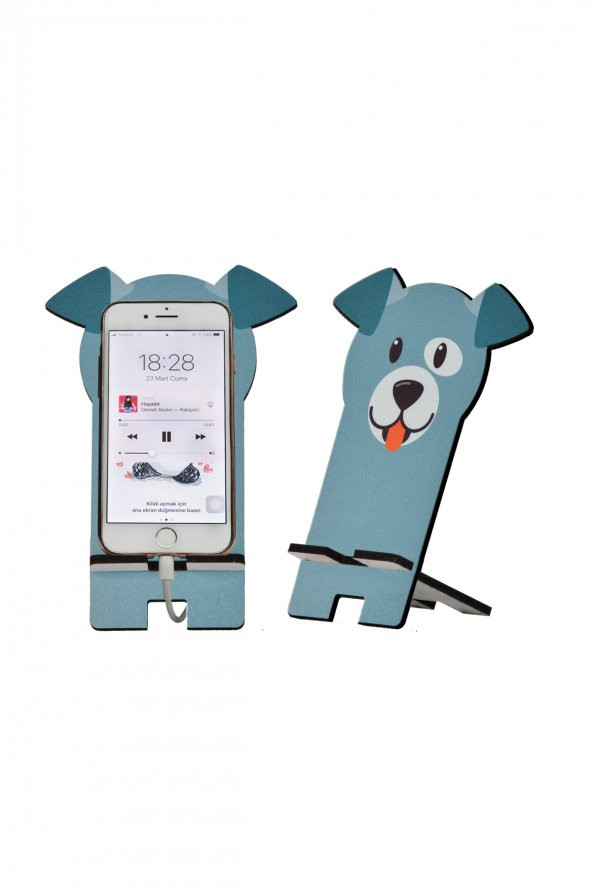 Köpek Tasarım Ahşap Telefon Standı ürün görseli 1