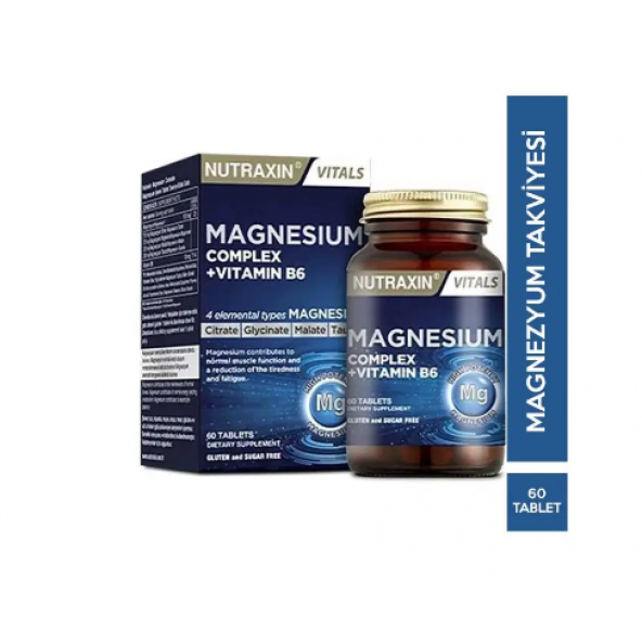 Nutraxin Magnesium Complex + Vitamin B6 60 Tablet ürün görseli 1