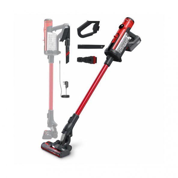 Numatic Henry Quick Dikey Şarjlı Süpürge Kırmızı - Resim 12