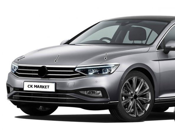 Volkswagen Passat B8 Krom Far Üst Çıtası 3 Parça ürün görseli 1