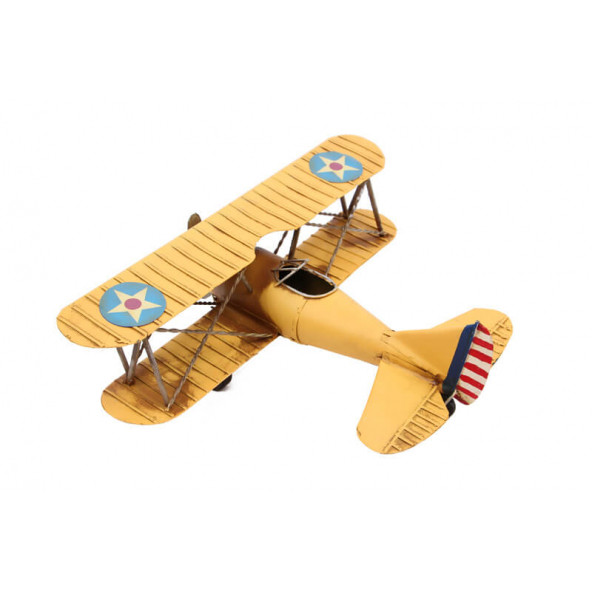 Dekoratif Metal Uçak Çift Kanatlı 0710E-666 Model-M18 - Resim 2