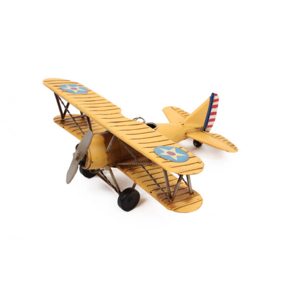 Dekoratif Metal Uçak Çift Kanatlı 0710E-666 Model-M18 - Resim 3