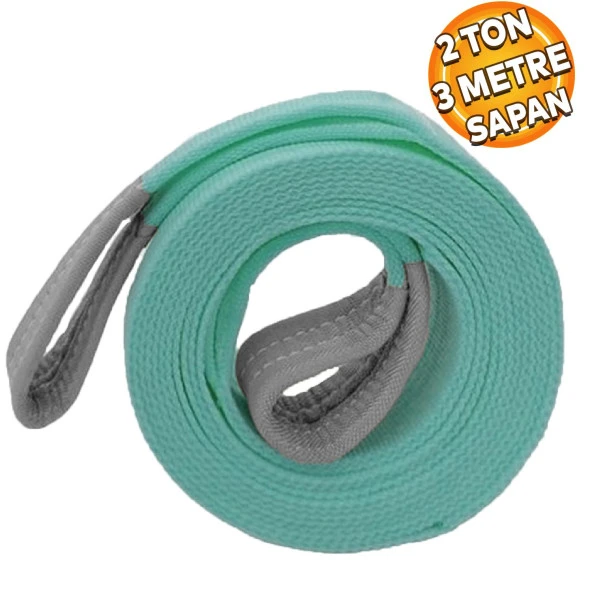 Sapan Polyester Spanzet 2 Ton 3 Metre Turkuaz Sağlam Yük Kaldırma Taşıma İndirme Halat ürün görseli 1