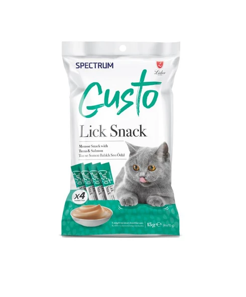 Spectrum Gusto Lick Snack Ton Balığı ve Somon 4x15gr ürün görseli 1