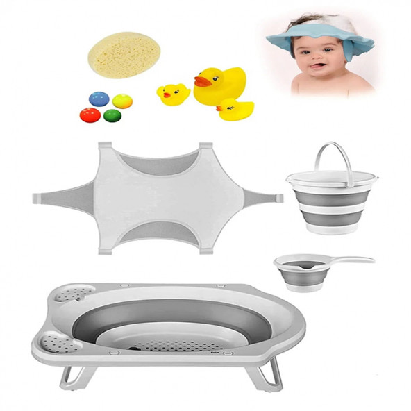 Freebebek Katlanır Bebek Yıkama Banyo Seti 8 Parça ürün görseli 1