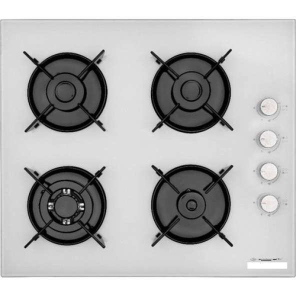 (Eminçelik Ürünü ) ELLETİ ELTSH 1240 WG60 Beyaz Cam Setüstü Ocak - Doğalgazlı ürün görseli 1