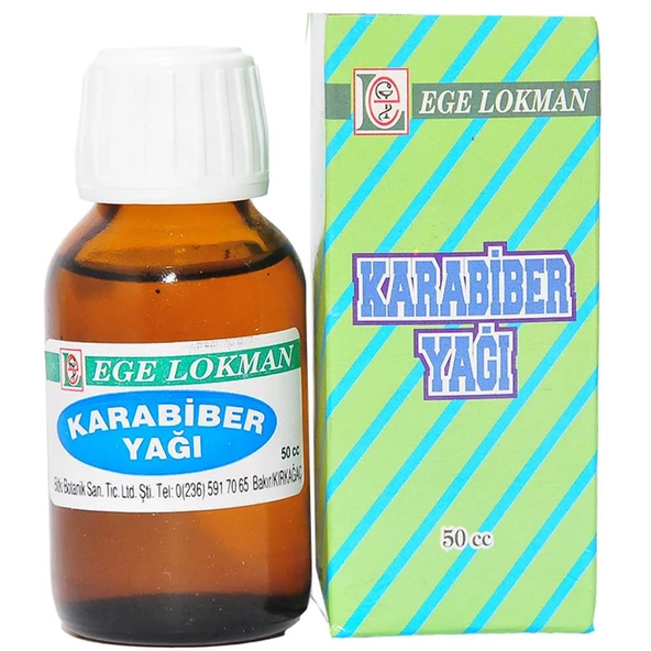 Ege Lokman Karabiber Yağı Doğal Kara Biber Yağı Organik 50CC ürün görseli 1