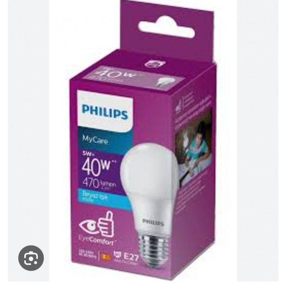 philips led 5w 40 w beyaz led ampul tasarruf ürün görseli 1