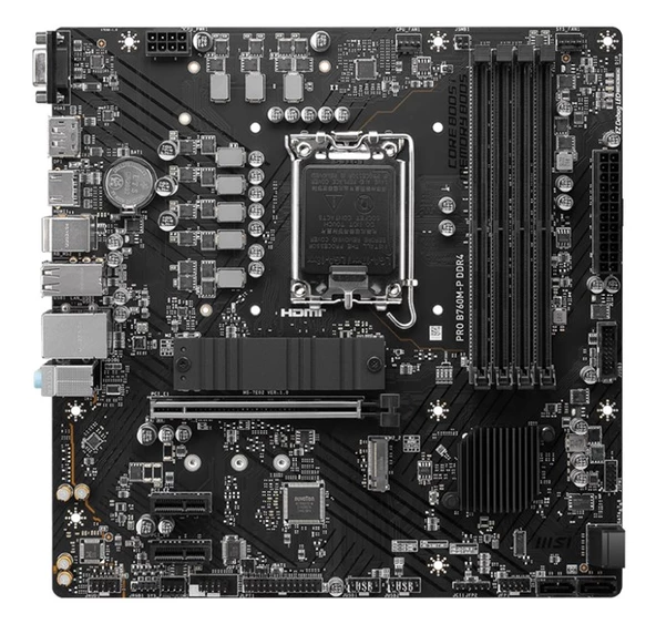 MSI Pro B760M-P D5 1700P Vga Hdmi Dp - Resim 2