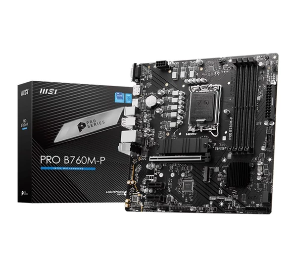 MSI Pro B760M-P D5 1700P Vga Hdmi Dp ürün görseli 1