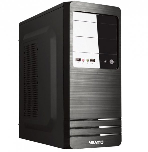 Vento 400W-Peak (VS114F) Piano Black Atx - Resim 2