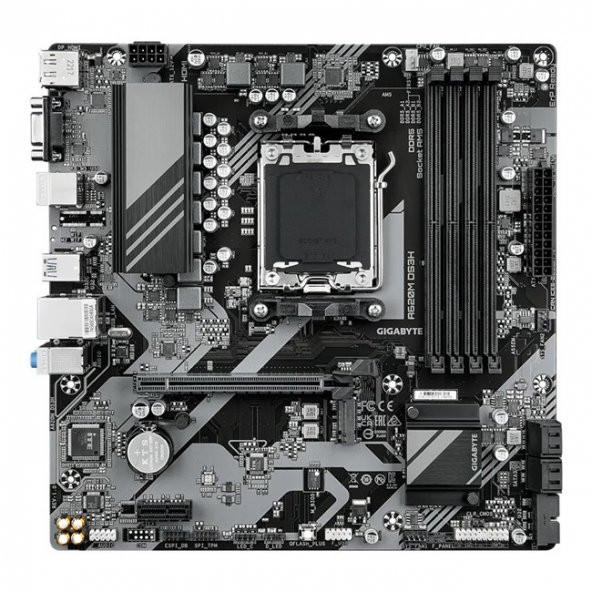 Gigabyte A620M DS3H D5 AM5 Vga Hdmi Dp Type-C - Resim 2