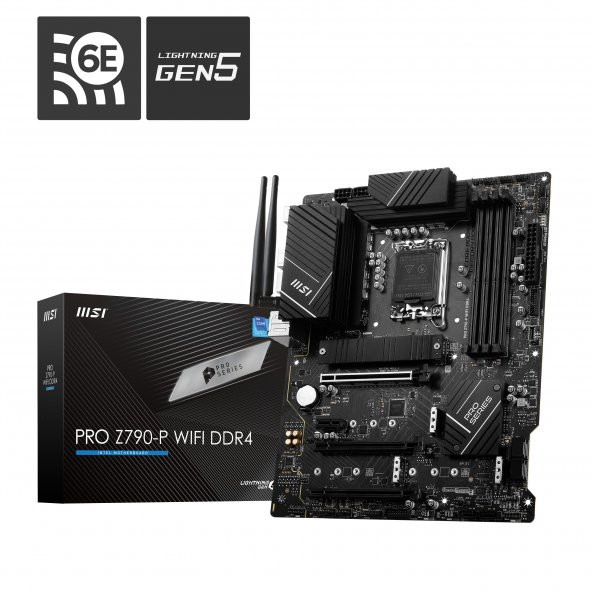 MSI PRO Z790-P WIFI DDR5 1700P 5333(OC) Gen4 M2 USB3.2 HDMI DP Wi-Fi 6E ATX ürün görseli 1