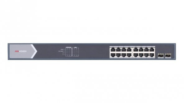 Hikvision DS-3E0518P-E/M 16 Portlu Gigabit Switch - 16 Port PoE (125W) ürün görseli 1