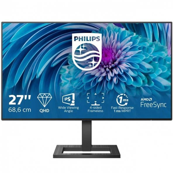27" 275E2FAE/00 4ms QHD MM 2xHdmi Dp IPS ürün görseli 1