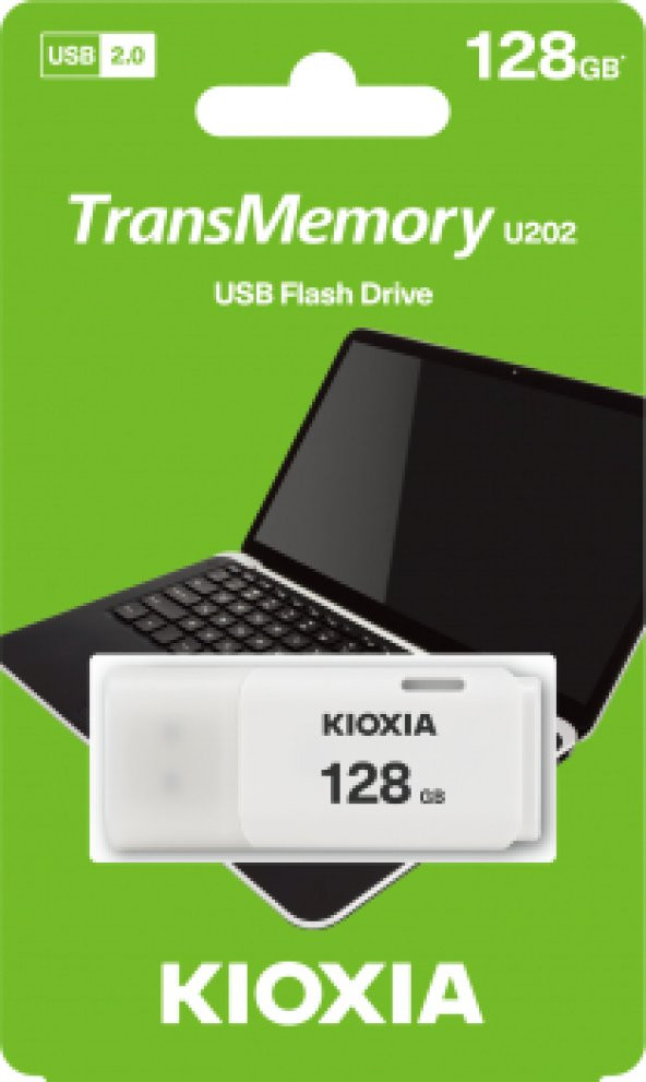 128GB USB2.0 KIOXIA BEYAZ USB BELLEK LU202W128GG4 ürün görseli 1