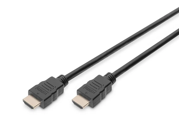 Digitus HDMI Kablo Altın Uçlu Siyah (3m) 4K ürün görseli 1