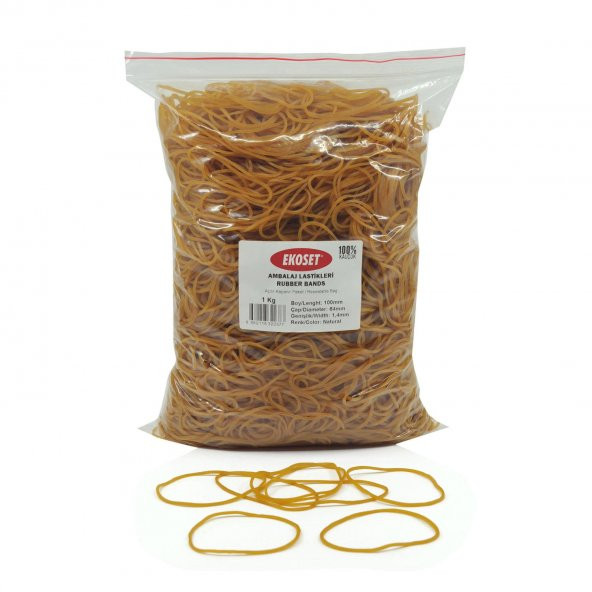 Ekoset 100mm Kauçuk Paket Ambalaj Lastiği 100lük 12Kg Koli ürün görseli 1