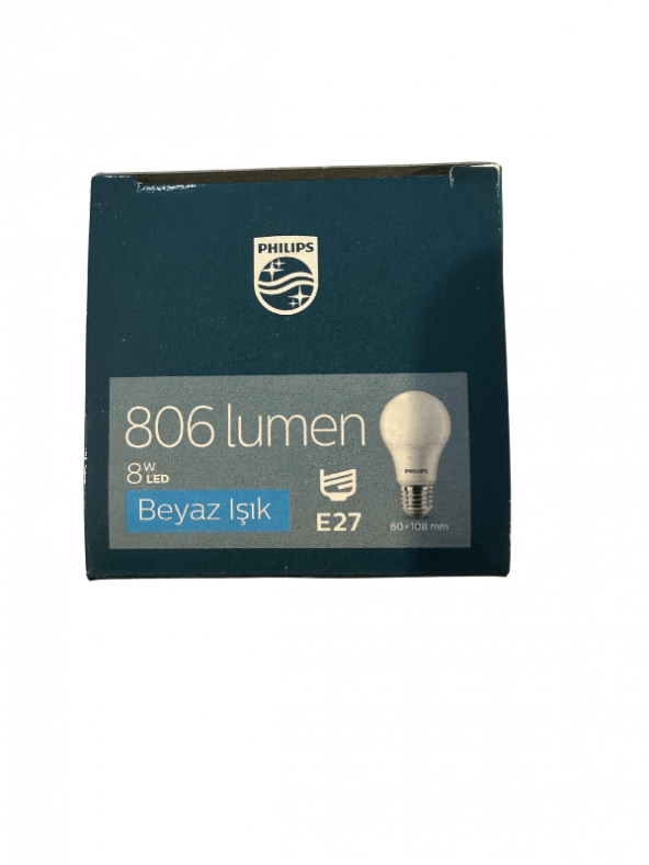 Philips Essential LED Ampul 8W - 60W E27 Beyaz Işık (5 Adet) - Resim 2