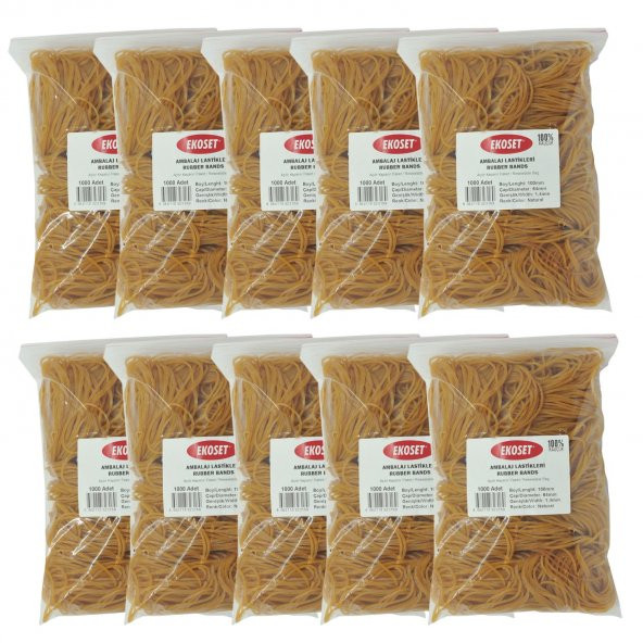 Ekoset 100mm Kauçuk Paket Ambalaj Lastiği 10.000 Adet ürün görseli 1