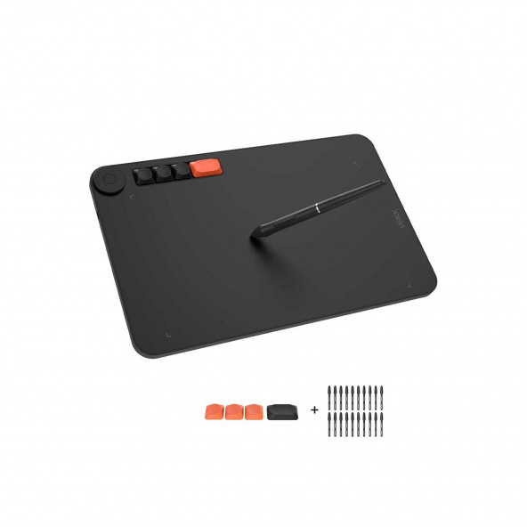 Veikk VO1060 10x6" 5 Kısayol Tuşlu Sağ/Sol El Uyumlu Grafik Tablet+Kalem ürün görseli 1