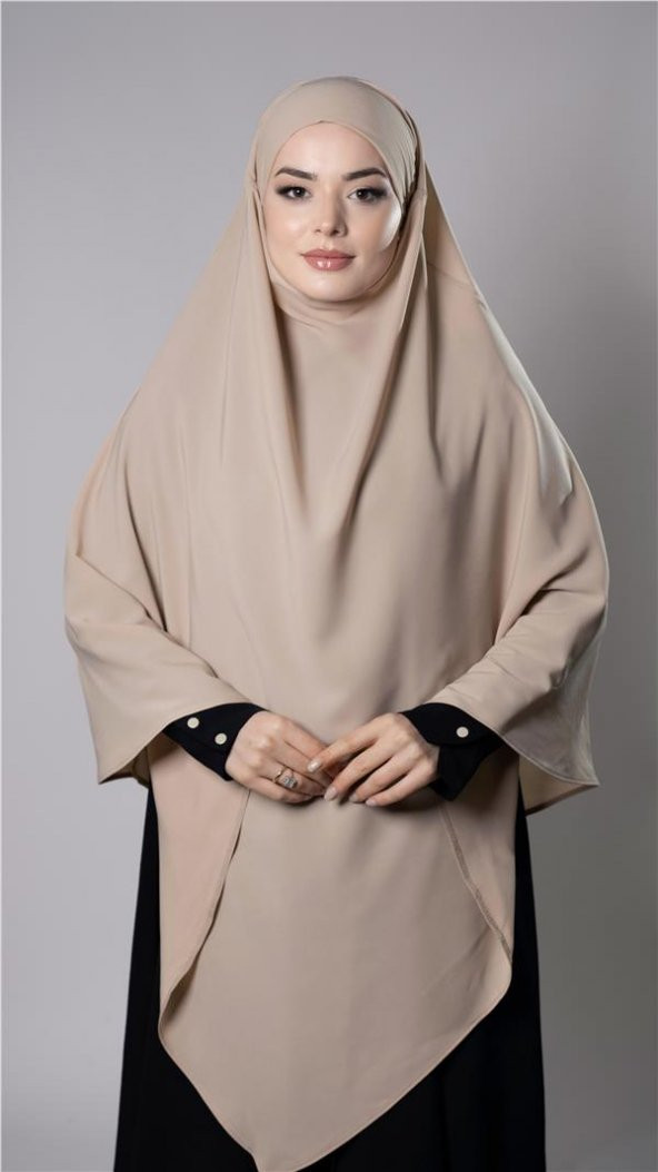Sütlü Kahve Pratik Hazır Geçmeli Tesettür Eşarp Medine İpeği Bağcıklı Sufle Hijab 2301_26 ürün görseli 1