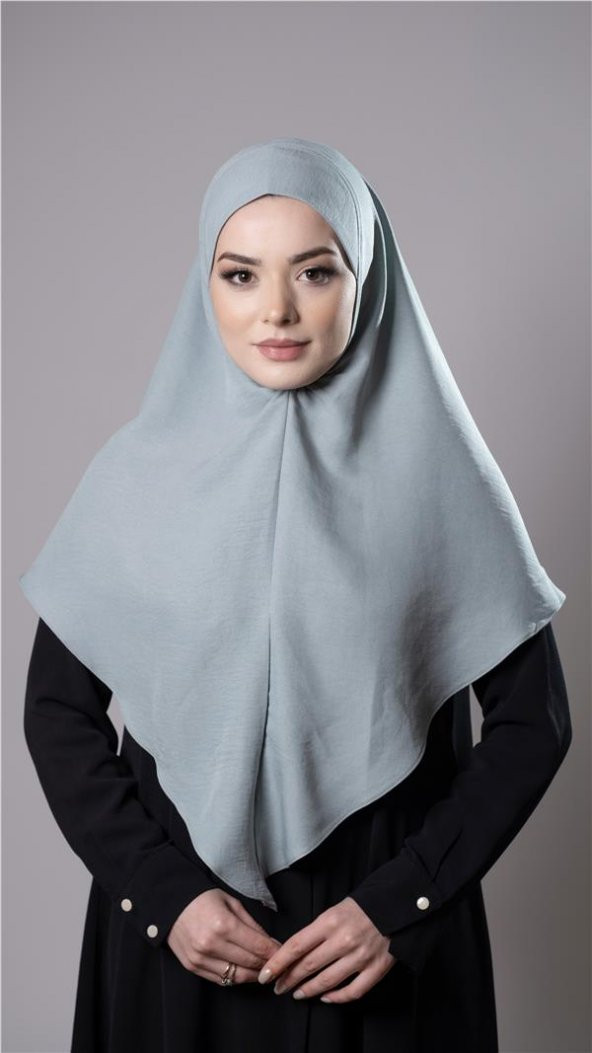 Çağla Yeşili Pratik Hazır Geçmeli Tesettür Eşarp Pamuk Caz Kumaş Düz Hijab 2306_32 ürün görseli 1
