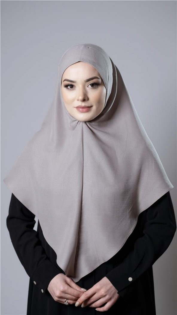 Taş Pratik Hazır Geçmeli Tesettür Eşarp Pamuk Caz Kumaş Düz Hijab 2306_46 ürün görseli 1